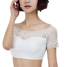 padded bralette seamless crop vest for women white