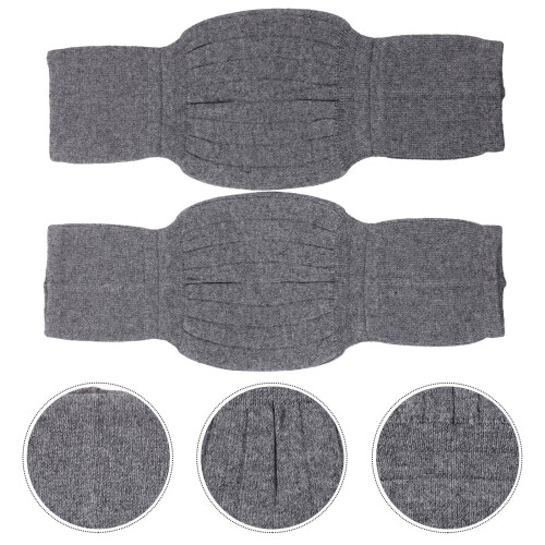 2 pcs warm breathable knee pads for protection (grey) 2