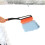 2pcs car windshield snow tool for winter snow removal (orange) 3