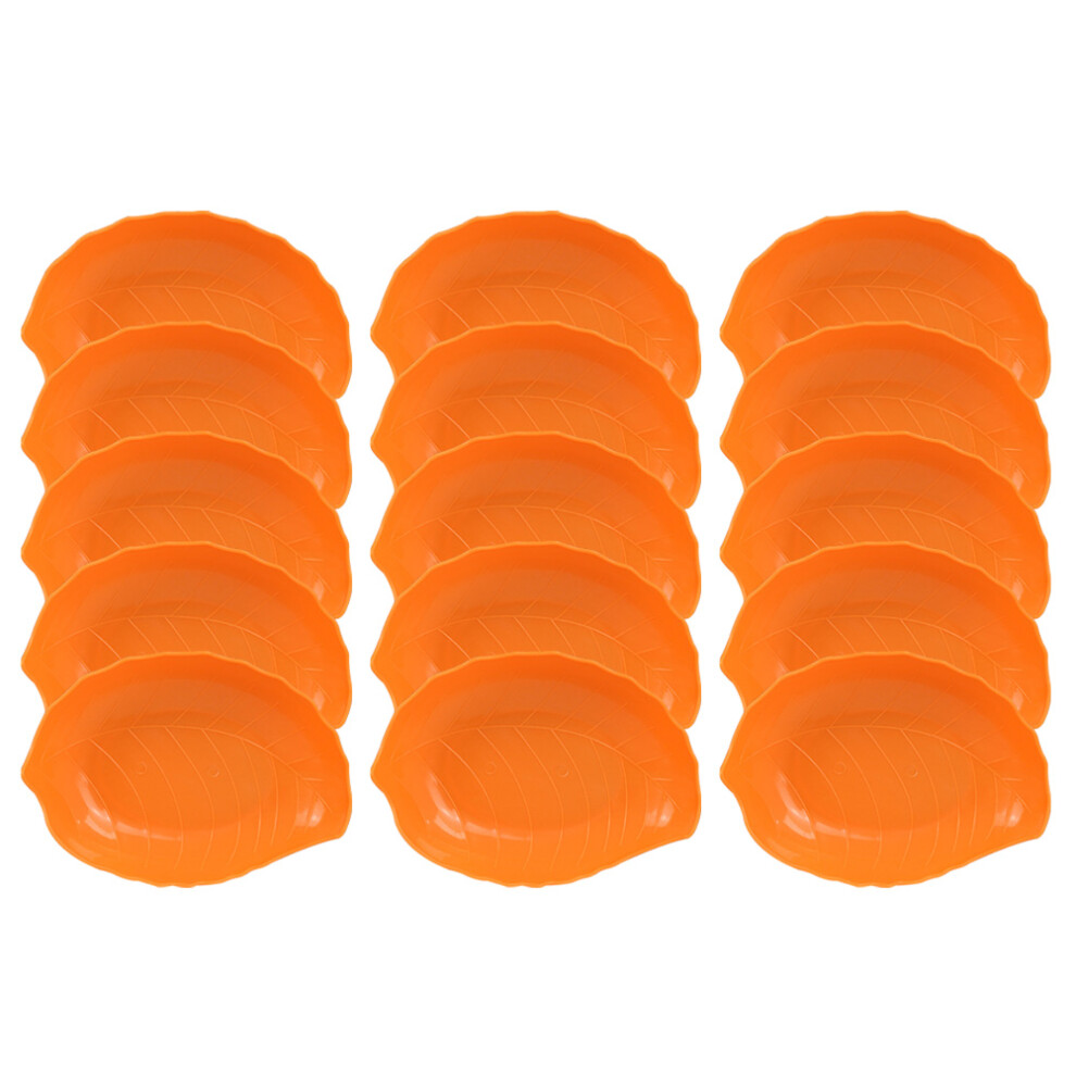 15pcs leaf trays for hotel restaurant dessert serving