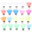20Pcs Advanced Plastic Colored Shuttlecocks For Outdoor Sports 10