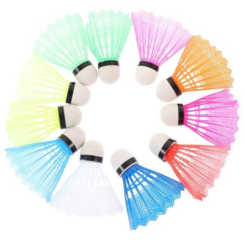 20Pcs Advanced Plastic Colored Shuttlecocks For Outdoor Sports