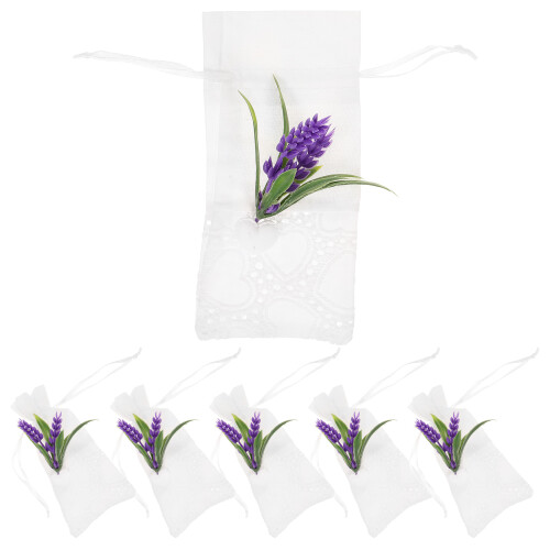 6pcs refillable dried flower storage bags, lavender sachets 2