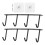 2 pcs clapboard nail free four hooks hanger for home 1