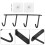 2 pcs clapboard nail free four hooks hanger for home 9
