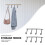2 pcs clapboard nail free four hooks hanger for home 5