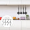 2 pcs clapboard nail free four hooks hanger for home 11