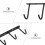 2 pcs clapboard nail free four hooks hanger for home 6