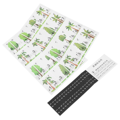 1Pack Assorted Color Piano Introductory Keyboard Sticker No Residue 2