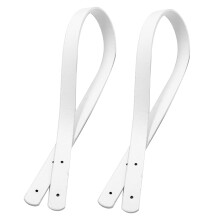 2 stuks 60 cm PU-leer handtasriem met noppenstijl, rechte strook, wit