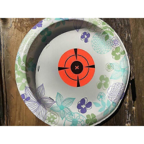 Target Sticker Roll, Self Adhesive Shooting Targets, Bright Fluorescent Red Shooting Targets 2