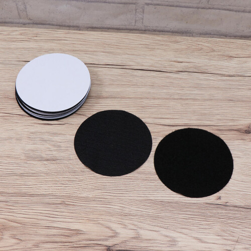 12pcs round self adhesive hook loop tape dots black 2