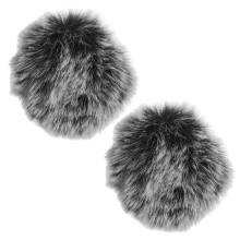 2 stuks pluizige microfoonhoesjes met clip voor reversmicrofoon