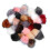 30 pluizige kunstbont pompons 10 cm met elastiek 10