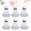 24 plastic badminton shuttlecocks voor buiten, wit 11