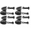 4 pair adjustable plastic shoe stretcher, durable black 6