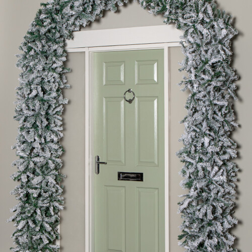 Samuel Alexander 8ft (2.60m) Samuel Alexander Double Door Snow Flocked Christmas Tree Arch with 2000 Tips 1