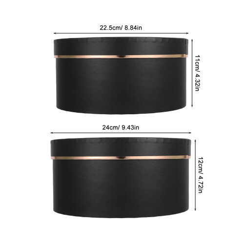 2pcs valentine's day round flower boxes with pvc window for bouquets 2