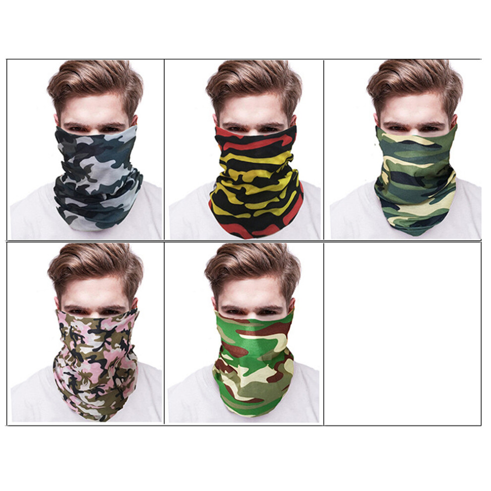 5Pcs Camouflage Seamless Headwear For Yoga Hiking Cycling 3312973175829