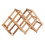 1Pc Foldable Wooden Wine Holder Brown Modern Wine Storage Rack 1