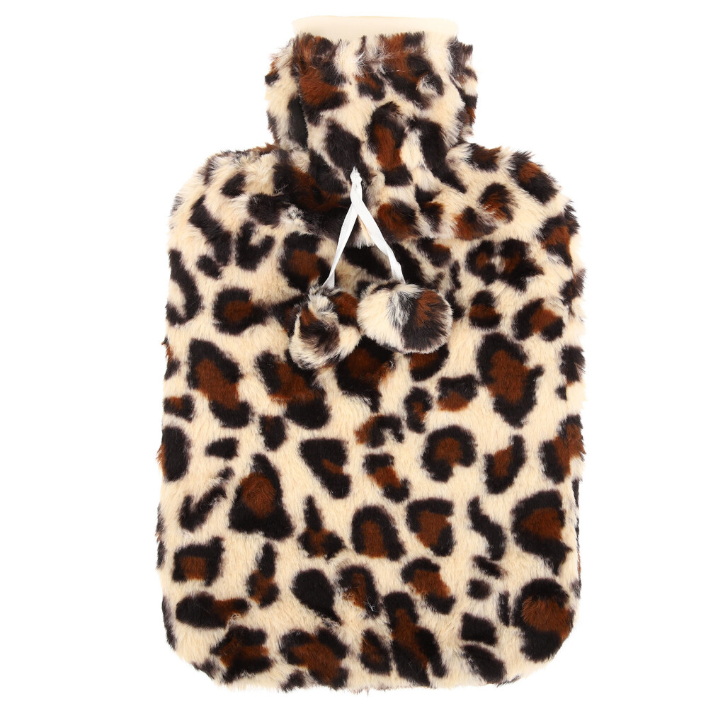 Solustre Hot Water Bottle With Plush Cover Portable For Household Use