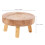 Holz Blumentopf Ablage Hockerförmiger Vasenständer Wohnaccessoire 2