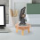 Holz Blumentopf Ablage Hockerförmiger Vasenständer Wohnaccessoire 7