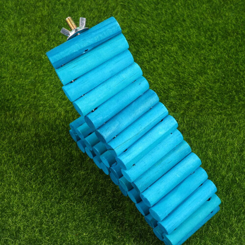 Blue Wooden Climbing Ladders for Pets Hamsters Parrot Exercise 2