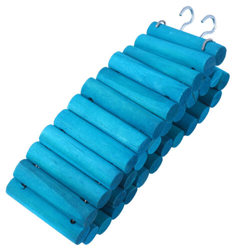 Blue Wooden Climbing Ladders for Pets Hamsters Parrot Exercise