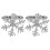 set van 2 manchetknopen in met sneeuwvlokdesign 3