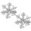 set van 2 manchetknopen in met sneeuwvlokdesign 1