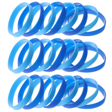 24pcs colored silicone bracelets decorative wrist straps