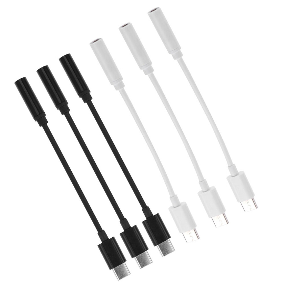 6Pcs Type-C To 3.5Mm Audio Adapter Aux Jack Headphone Converter 3313184271904
