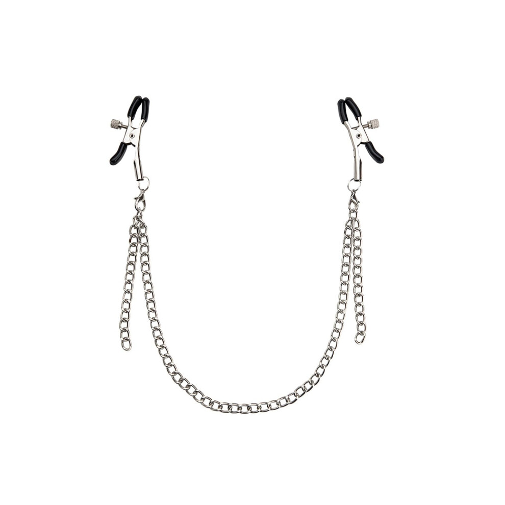 Adjustable Nipple Clamps With Chain Necklace For Women And Men Non Piercing Clip Polished Stainless Steel Body Chain