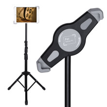 Verstellbarer Tablet Halter Aluminium Stand Drehsockel Schwarz