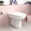 NES Home Back to Wall White Ceramic Toilet Pan with Soft Closed Seat 1