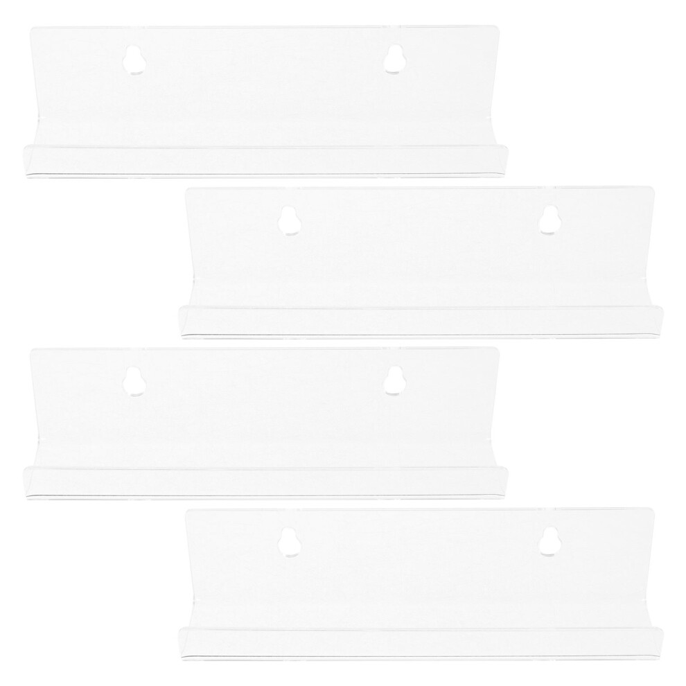 4Pcs Transparent Wall-Mounted Acrylic Record Storage Rack 3313184299472