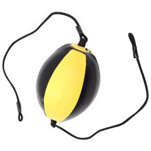 double-end bag for boxing training agility speed workout black yellow