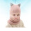 cappello antivento con sciarpa 2-5 anni rosa 6