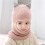 cappello antivento con sciarpa 2-5 anni rosa 4