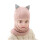 cappello antivento con sciarpa 2-5 anni rosa 1