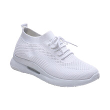 Witte geweven sportschoenen buiten, ademend, 37
