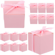 50Ensemble Boîtes Cadeaux Rose Kraft Avec Pour Événements