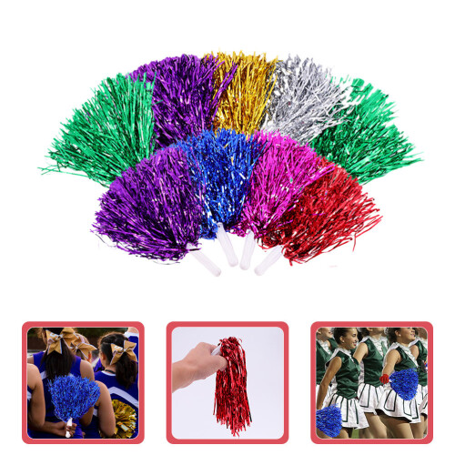 9 unids. pompons de mão para ginástica e eventos esportivos 2
