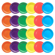 60 wegwerp papieren borden 7 inch dessert bord feest tafelgerei