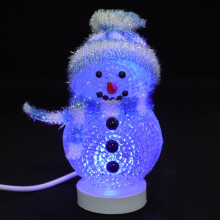 USB LED Nachtlicht Schneemann Buntes Zimmer Lampe Dekoration