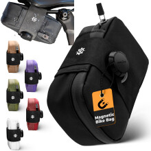 Lumiere & Co. Borsa da sella con fibbia magnetica per bici - Piccola borsa da sella per bici da strada e ciclismo - Fissaggio rapido e facile - B