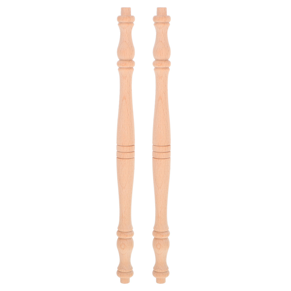 2Pcs Solid Wood Roman Columns For Staircase Balusters Diy Decor 3313919907450
