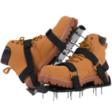 Lawn Aerator Shoes Straps And Adjustable Buckles For Garden Lawns Spiked Sandals With Steel Spikes One Size