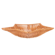 woven rattan basket for bread fruits vegetables serving storage beige